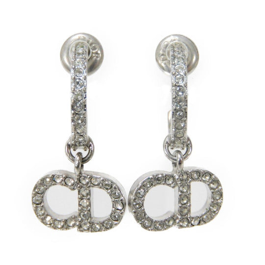 Dior Pierce E1740CDLCY_D13S Rhinestone x metal Silver CD logo Claire Dee Lune