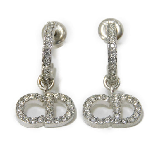 Dior Pierce E1740CDLCY_D13S Rhinestone x metal Silver CD logo Claire Dee Lune