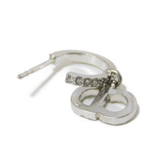 Dior Pierce E1740CDLCY_D13S Rhinestone x metal Silver CD logo Claire Dee Lune
