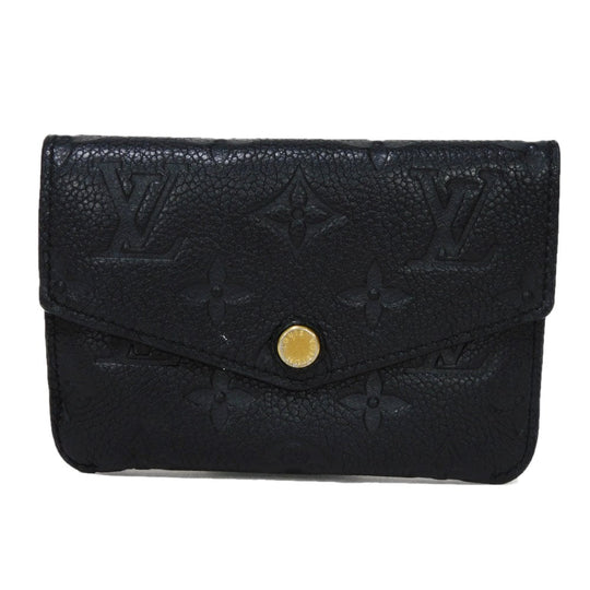 LOUIS VUITTON Coin case M60633 Implant leather (monogram embossed) black Monogram Unplant Pochette cree