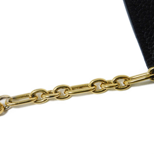 LOUIS VUITTON Coin case M60633 Implant leather (monogram embossed) black Monogram Unplant Pochette cree