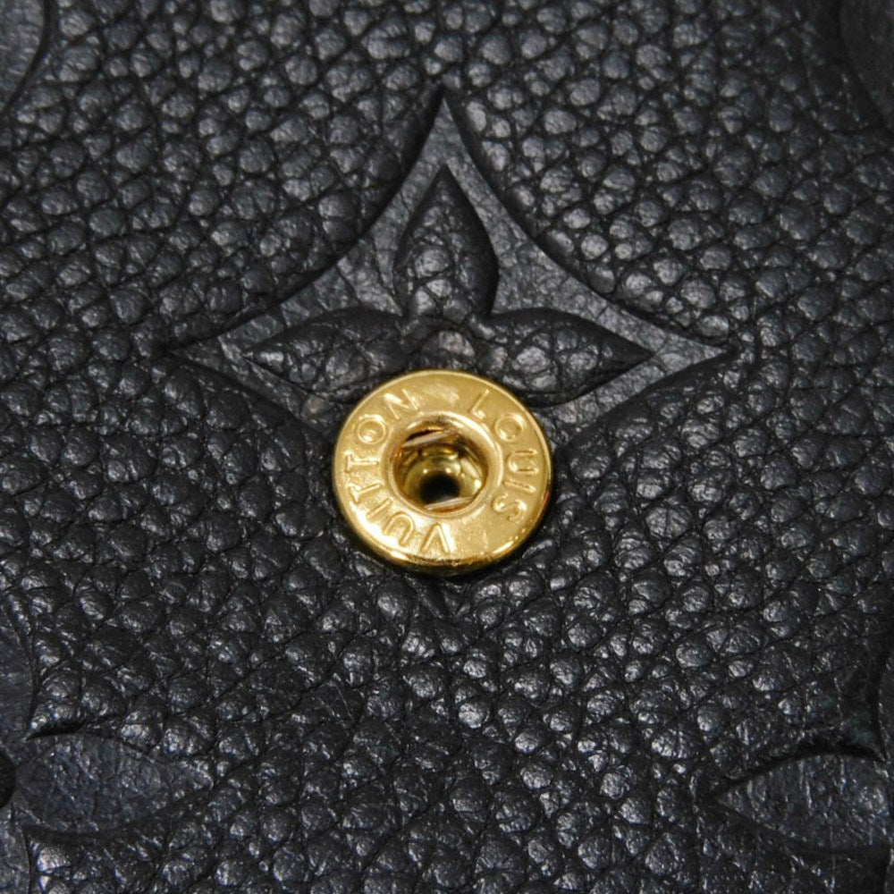 LOUIS VUITTON Coin case M60633 Implant leather (monogram embossed) black Monogram Unplant Pochette cree