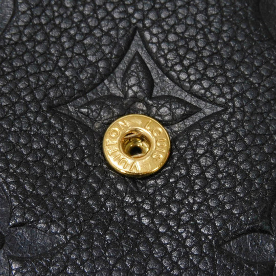 LOUIS VUITTON Coin case M60633 Implant leather (monogram embossed) black Monogram Unplant Pochette cree