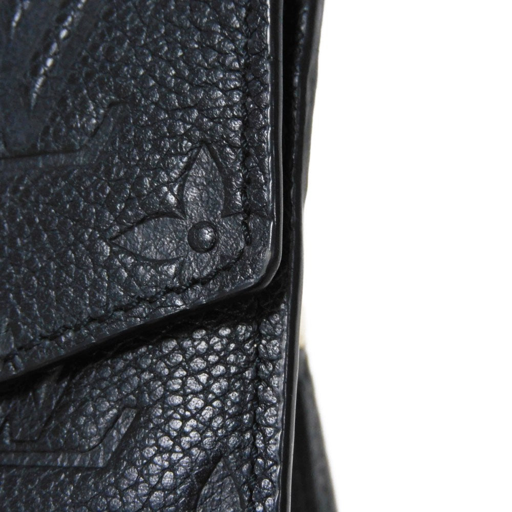 LOUIS VUITTON Coin case M60633 Implant leather (monogram embossed) black Monogram Unplant Pochette cree