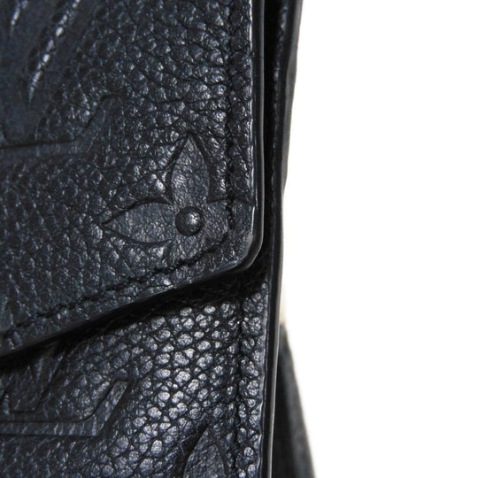 LOUIS VUITTON Coin case M60633 Implant leather (monogram embossed) black Monogram Unplant Pochette cree