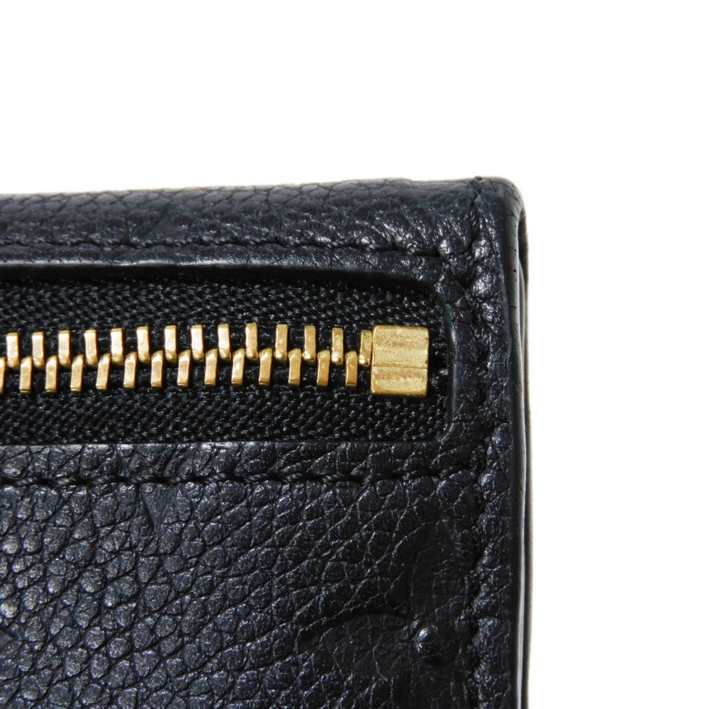 LOUIS VUITTON Coin case M60633 Implant leather (monogram embossed) black Monogram Unplant Pochette cree