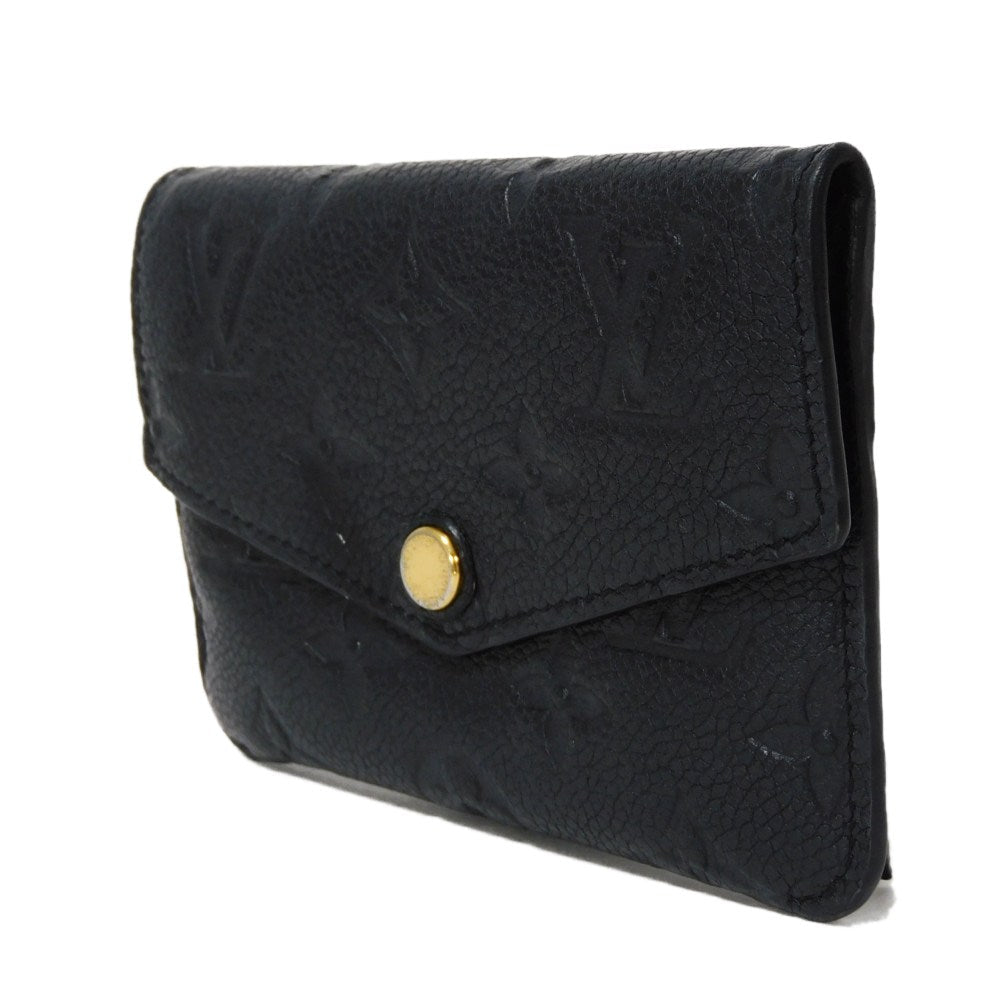 LOUIS VUITTON Coin case M60633 Implant leather (monogram embossed) black Monogram Unplant Pochette cree