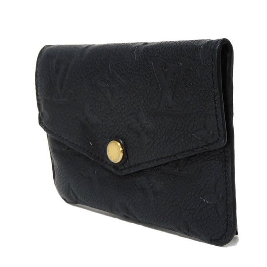 LOUIS VUITTON Coin case M60633 Implant leather (monogram embossed) black Monogram Unplant Pochette cree