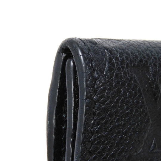 LOUIS VUITTON Coin case M60633 Implant leather (monogram embossed) black Monogram Unplant Pochette cree