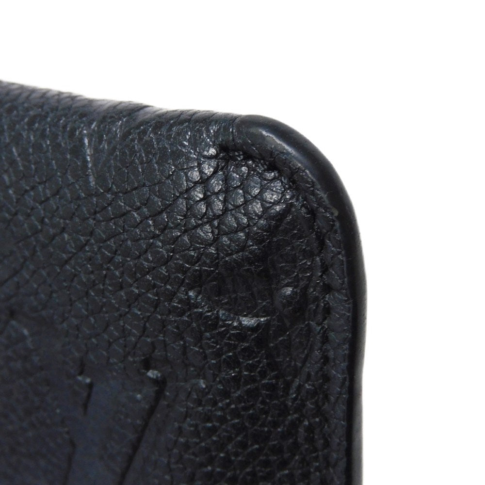 LOUIS VUITTON Coin case M60633 Implant leather (monogram embossed) black Monogram Unplant Pochette cree