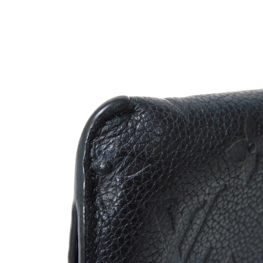 LOUIS VUITTON Coin case M60633 Implant leather (monogram embossed) black Monogram Unplant Pochette cree