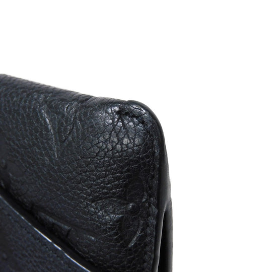 LOUIS VUITTON Coin case M60633 Implant leather (monogram embossed) black Monogram Unplant Pochette cree