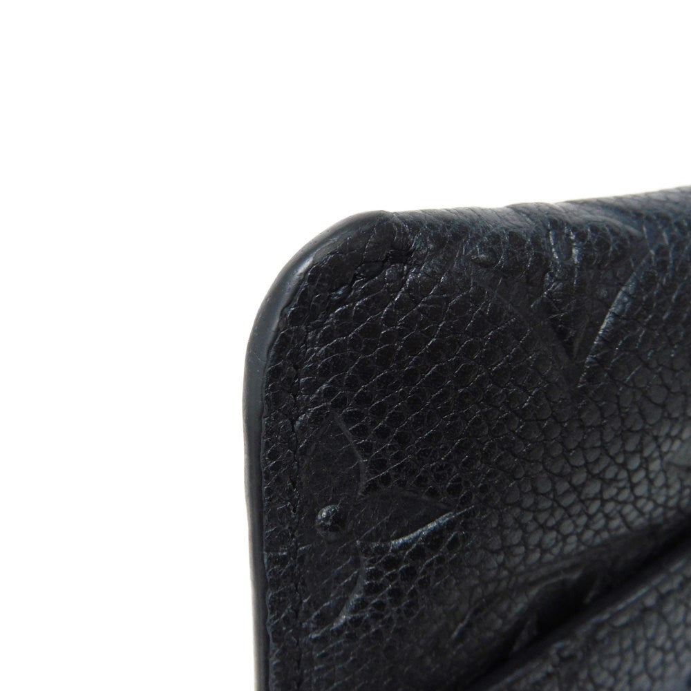 LOUIS VUITTON Coin case M60633 Implant leather (monogram embossed) black Monogram Unplant Pochette cree