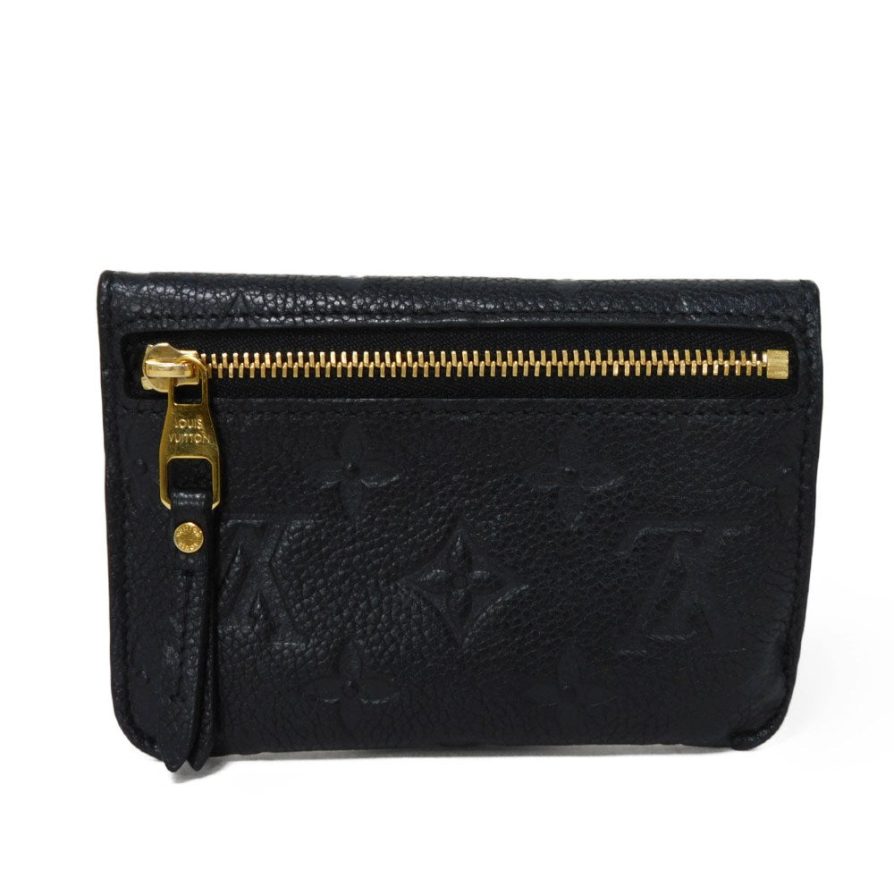 LOUIS VUITTON Coin case M60633 Implant leather (monogram embossed) black Monogram Unplant Pochette cree