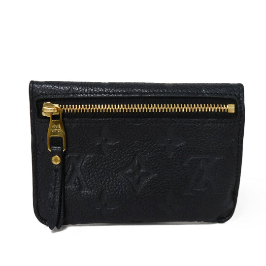 LOUIS VUITTON Coin case M60633 Implant leather (monogram embossed) black Monogram Unplant Pochette cree