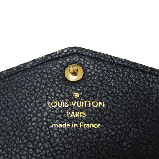 LOUIS VUITTON Coin case M60633 Implant leather (monogram embossed) black Monogram Unplant Pochette cree
