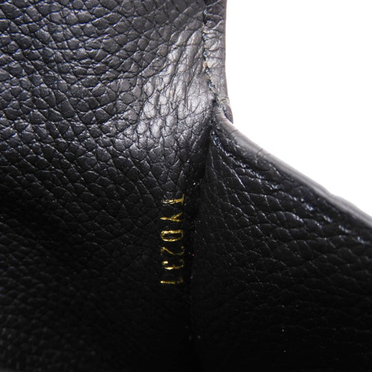 LOUIS VUITTON Coin case M60633 Implant leather (monogram embossed) black Monogram Unplant Pochette cree
