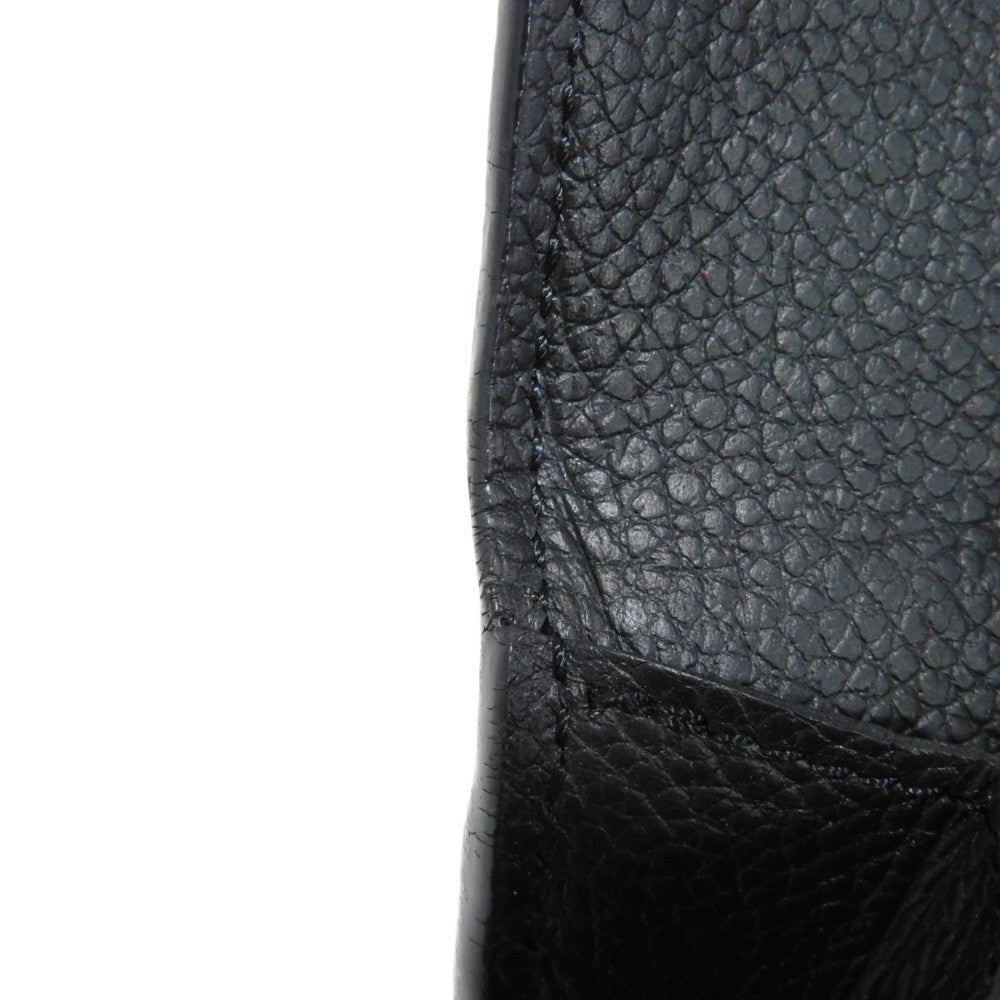 LOUIS VUITTON Coin case M60633 Implant leather (monogram embossed) black Monogram Unplant Pochette cree