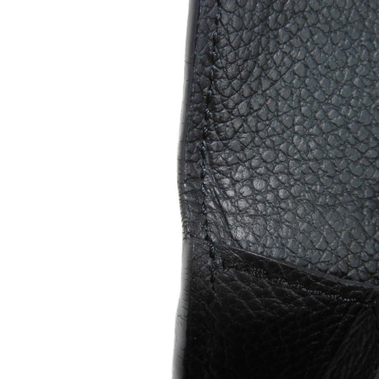 LOUIS VUITTON Coin case M60633 Implant leather (monogram embossed) black Monogram Unplant Pochette cree