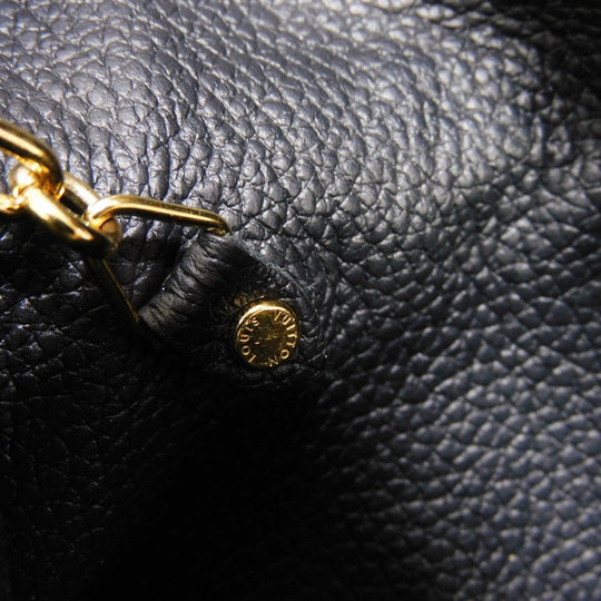 LOUIS VUITTON Coin case M60633 Implant leather (monogram embossed) black Monogram Unplant Pochette cree