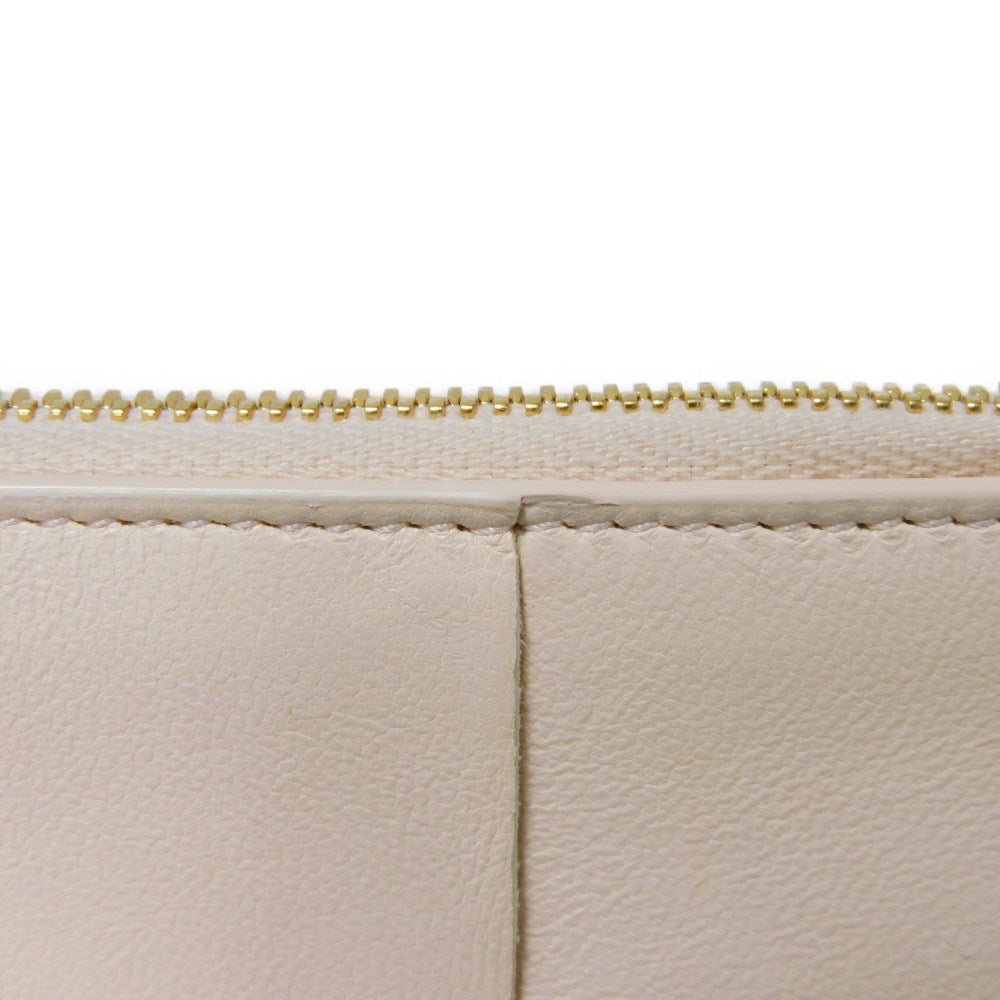 BOTTEGAVENETA Coin case 681010 VCQC4 6705 lambskin x calfskin pink Maxi INTRECCIATO Cassette Card Case