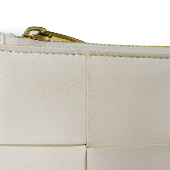 BOTTEGAVENETA Coin case 681010 VCQC4 6705 lambskin x calfskin pink Maxi INTRECCIATO Cassette Card Case