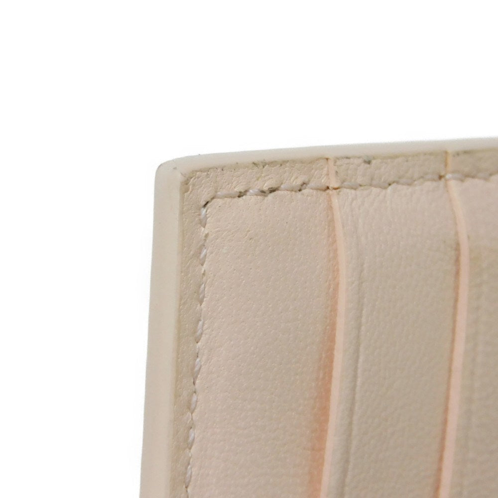 BOTTEGAVENETA Coin case 681010 VCQC4 6705 lambskin x calfskin pink Maxi INTRECCIATO Cassette Card Case