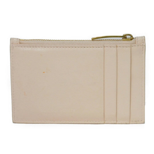 BOTTEGAVENETA Coin case 681010 VCQC4 6705 lambskin x calfskin pink Maxi INTRECCIATO Cassette Card Case