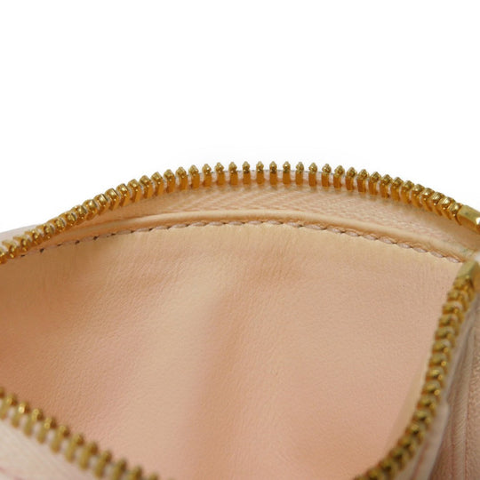 BOTTEGAVENETA Coin case 681010 VCQC4 6705 lambskin x calfskin pink Maxi INTRECCIATO Cassette Card Case