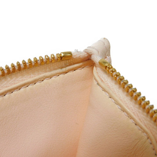 BOTTEGAVENETA Coin case 681010 VCQC4 6705 lambskin x calfskin pink Maxi INTRECCIATO Cassette Card Case