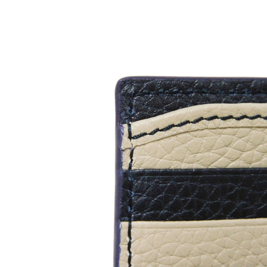 GUCCI Bifold Wallet 817021 AAEGG 4043 Oatmeal leather (embossed) Navy logo Coin Wallet Oatmeal Interior