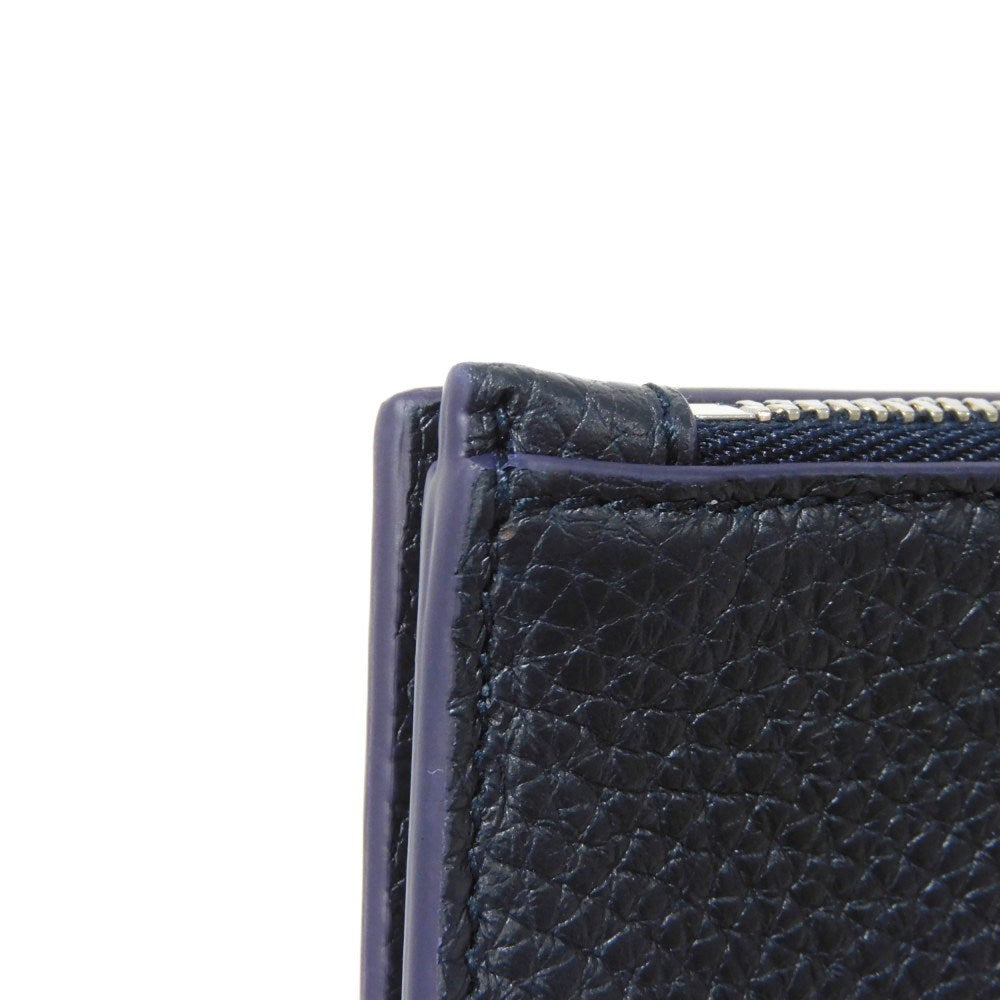 GUCCI Bifold Wallet 817021 AAEGG 4043 Oatmeal leather (embossed) Navy logo Coin Wallet Oatmeal Interior