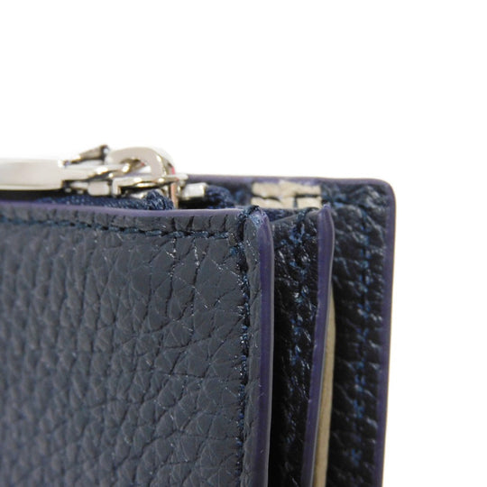 GUCCI Bifold Wallet 817021 AAEGG 4043 Oatmeal leather (embossed) Navy logo Coin Wallet Oatmeal Interior