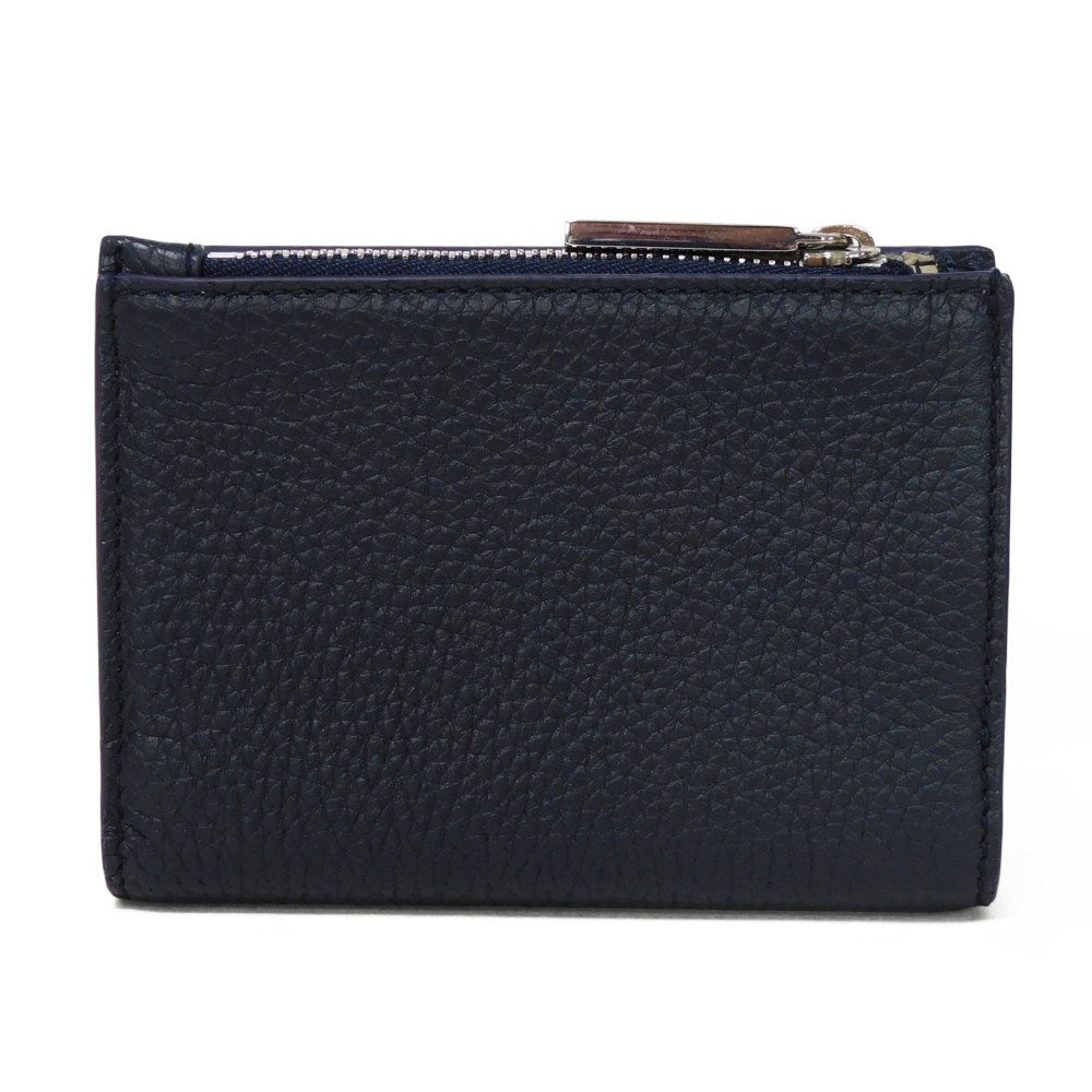 GUCCI Bifold Wallet 817021 AAEGG 4043 Oatmeal leather (embossed) Navy logo Coin Wallet Oatmeal Interior