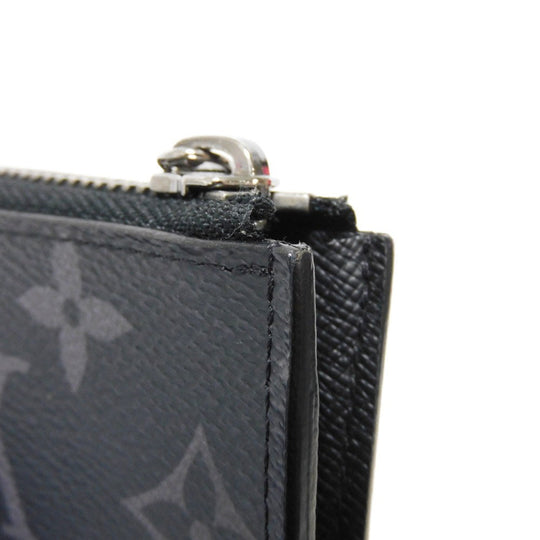 LOUIS VUITTON Coin case M63536 Monogram Eclipse canvas x grain leather black Monogram Eclipse Portemone Jules
