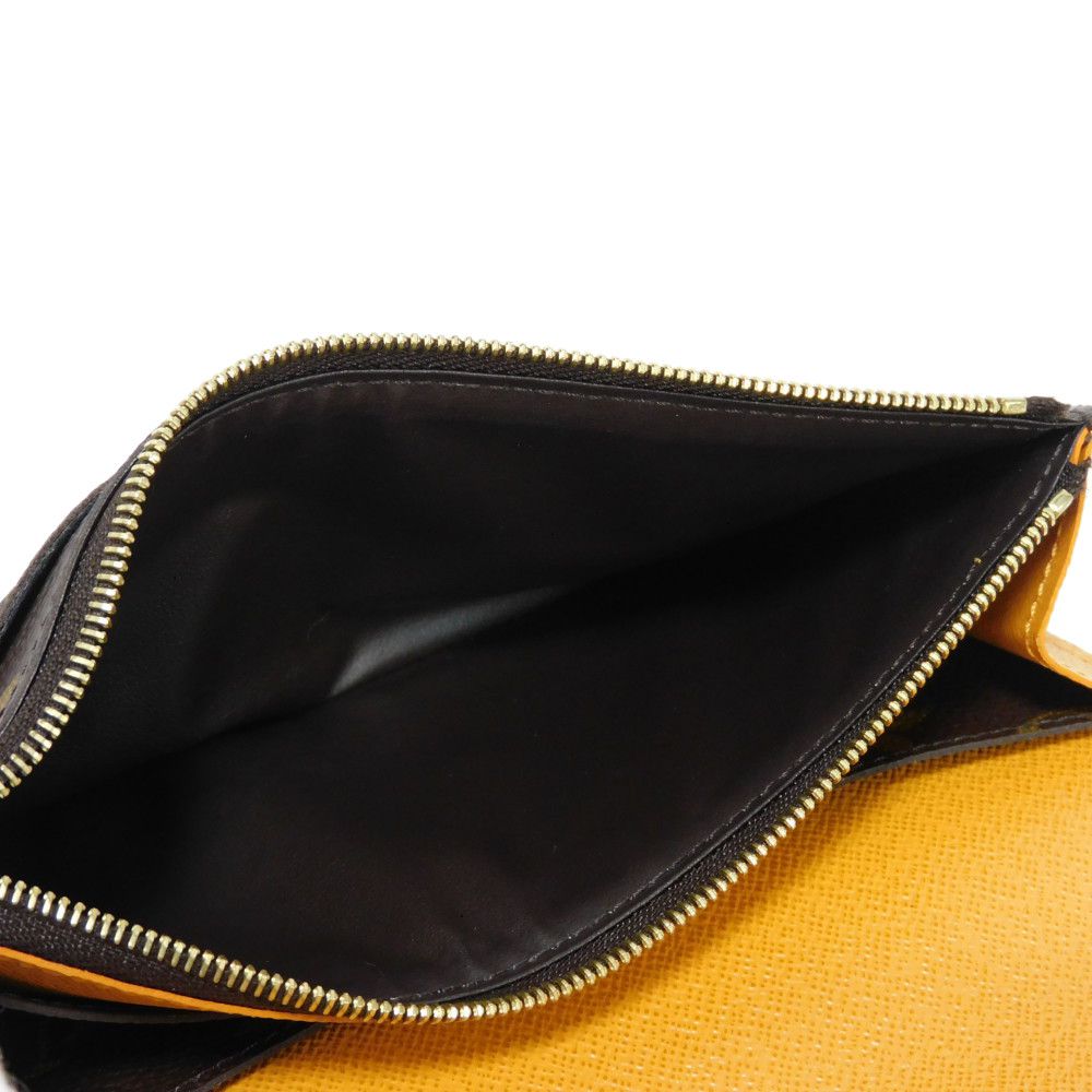 LOUIS VUITTON Long Wallet Purse M60698 Monogram canvas x grain leather Mimosa Monogram Portefeuille Emily