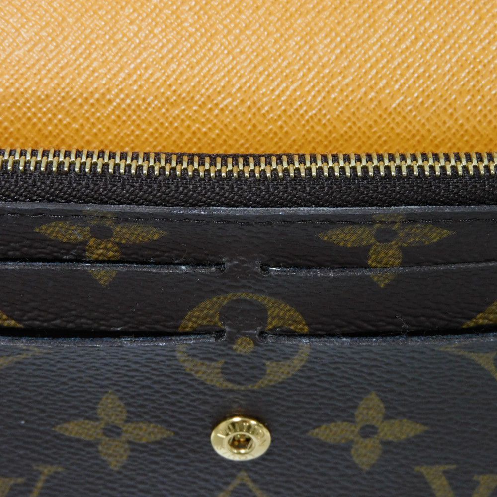 LOUIS VUITTON Long Wallet Purse M60698 Monogram canvas x grain leather Mimosa Monogram Portefeuille Emily