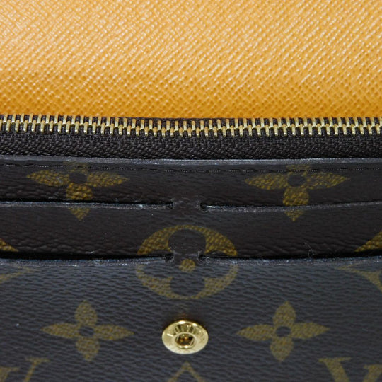 LOUIS VUITTON Long Wallet Purse M60698 Monogram canvas x grain leather Mimosa Monogram Portefeuille Emily