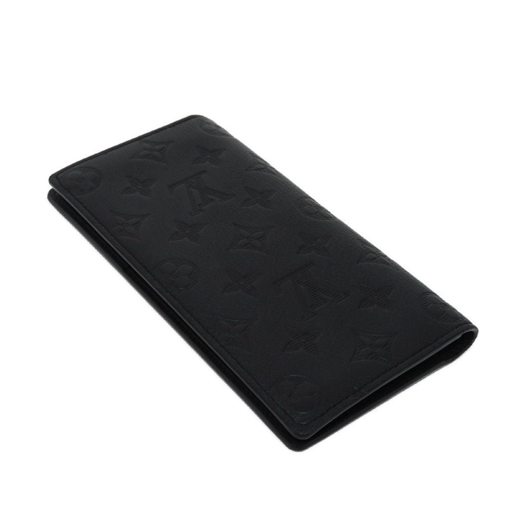 LOUIS VUITTON Long Wallet Purse M62900 Shadow leather (monogram embossing) Noir Monogram shadow Portefeuille Braza