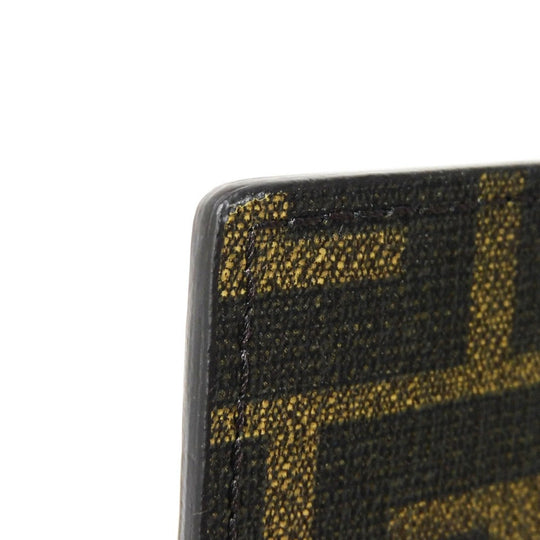 FENDI Card Case 7AR911 AI99 F077B fabric khaki Zucca FF Jacquard Pass Case