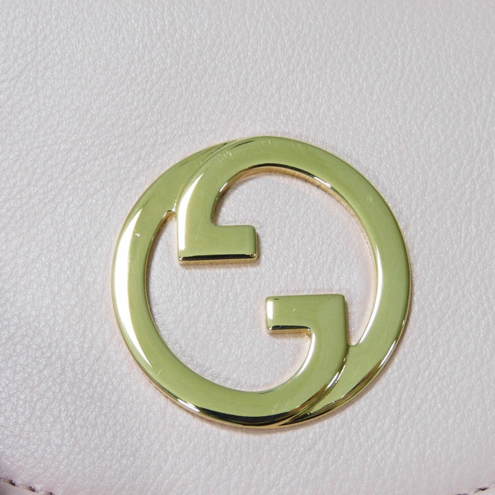 GUCCI Bifold Wallet 725219 UXX0G 6910 Smooth Rubbed pink Interlocking G Blondie Medium Chain Wallet