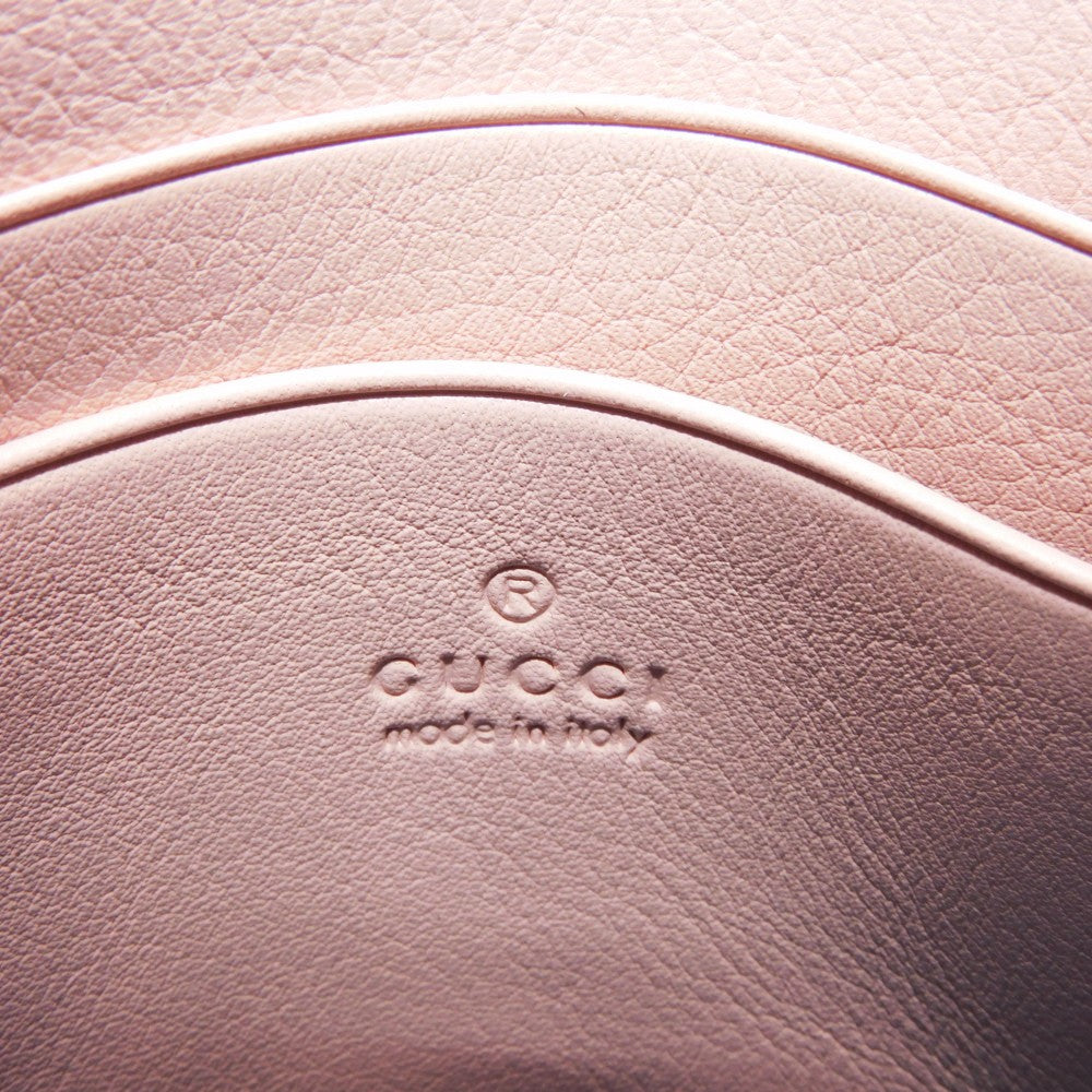GUCCI Bifold Wallet 725219 UXX0G 6910 Smooth Rubbed pink Interlocking G Blondie Medium Chain Wallet
