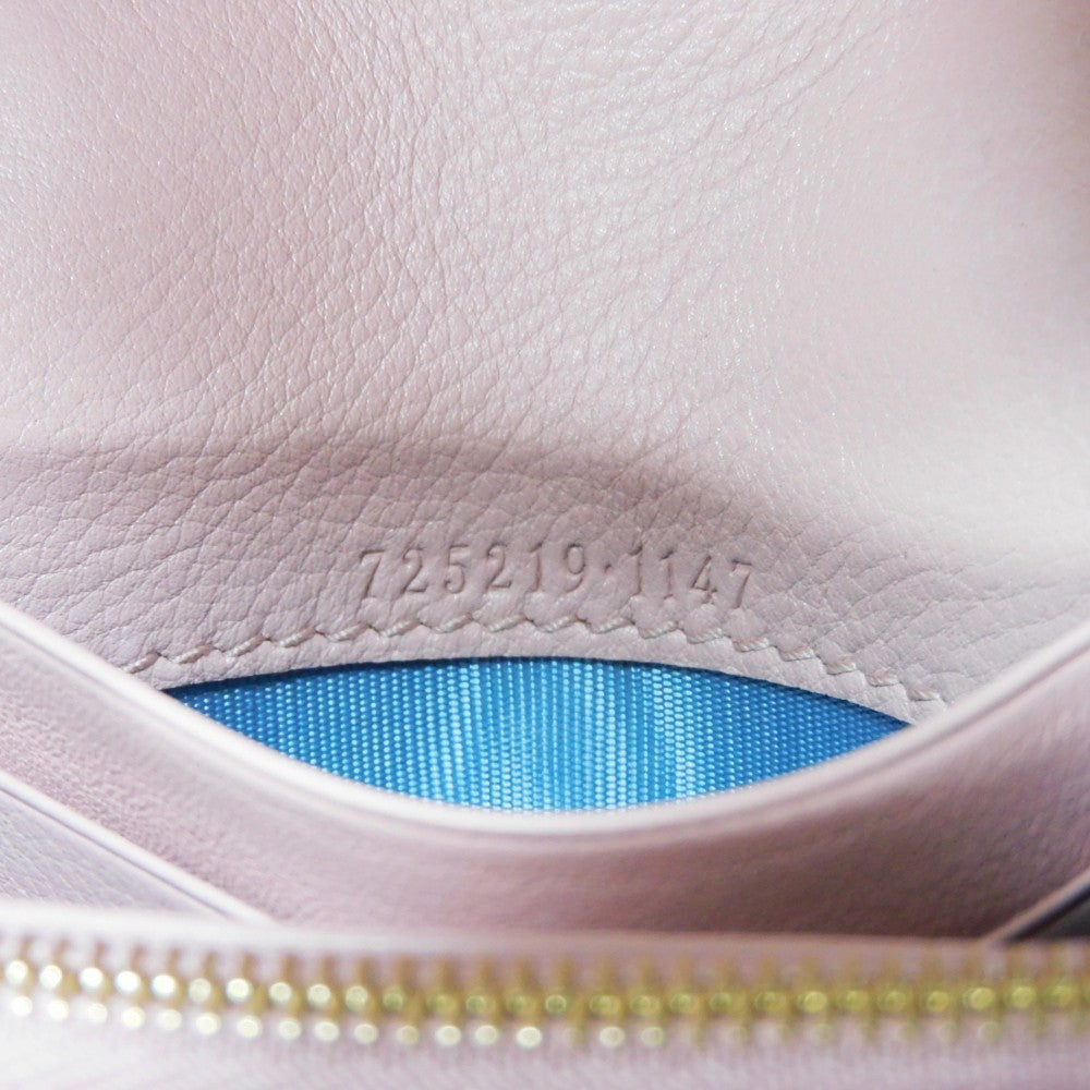GUCCI Bifold Wallet 725219 UXX0G 6910 Smooth Rubbed pink Interlocking G Blondie Medium Chain Wallet