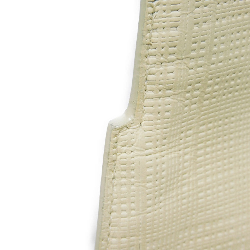 LOEWE Clutch bag 101.88.K05 textured calfskin white Anagram emboss Linen T Pouch