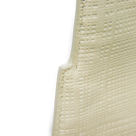 LOEWE Clutch bag 101.88.K05 textured calfskin white Anagram emboss Linen T Pouch