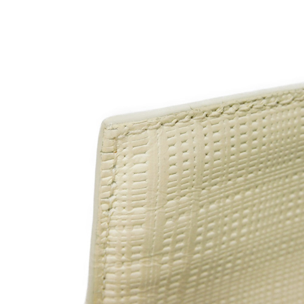 LOEWE Clutch bag 101.88.K05 textured calfskin white Anagram emboss Linen T Pouch