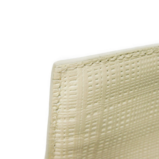LOEWE Clutch bag 101.88.K05 textured calfskin white Anagram emboss Linen T Pouch