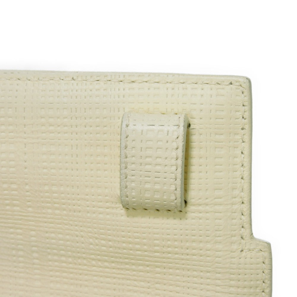 LOEWE Clutch bag 101.88.K05 textured calfskin white Anagram emboss Linen T Pouch