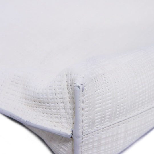 LOEWE Clutch bag 101.88.K05 textured calfskin white Anagram emboss Linen T Pouch