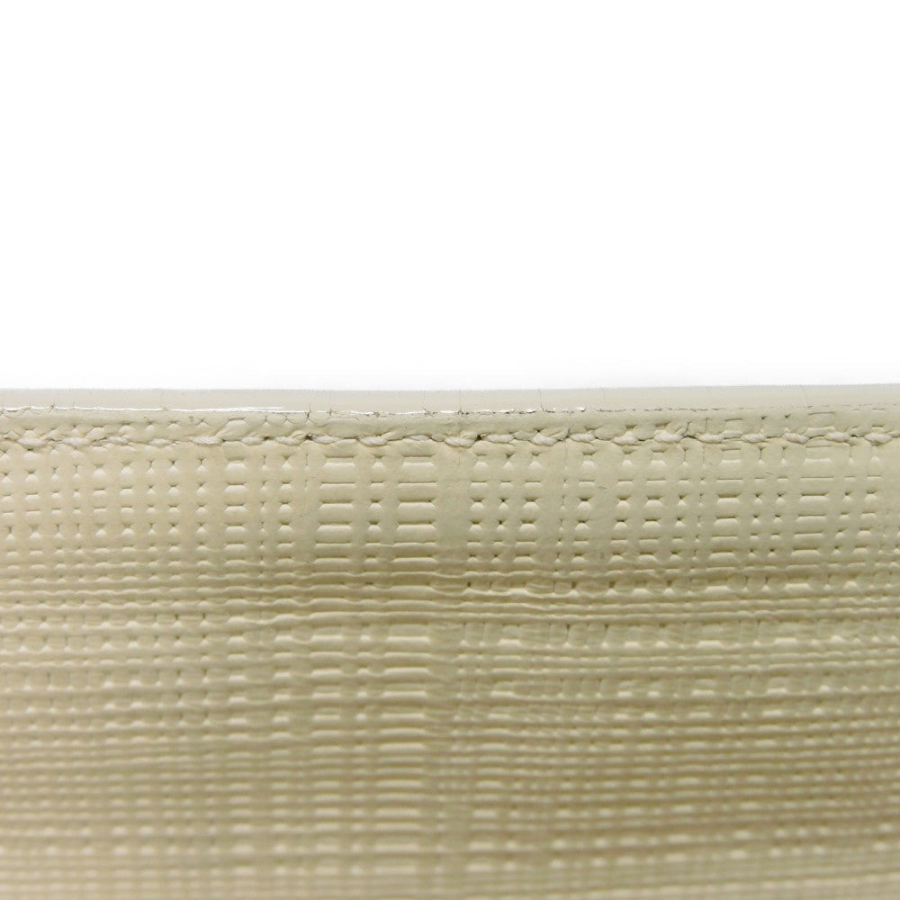 LOEWE Clutch bag 101.88.K05 textured calfskin white Anagram emboss Linen T Pouch